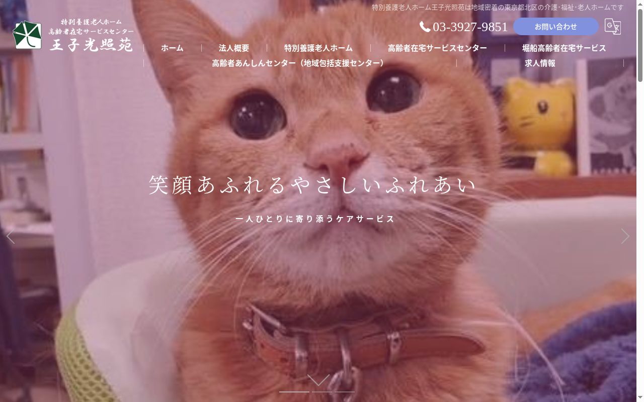社会福祉法人光照園　特別養護老人ホーム王子光照苑医務室の公式サイトのスクリーンショット